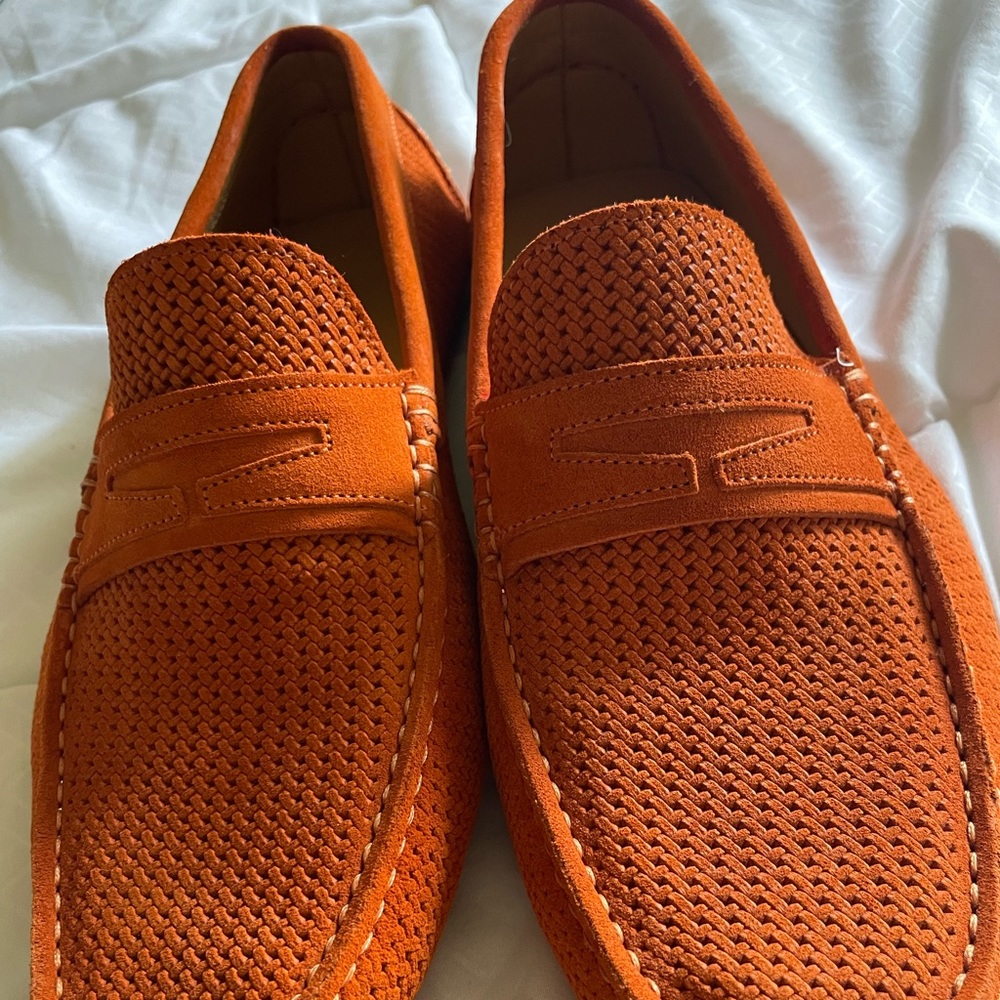Aquatalia “Bruce” suede leather driving loafer. 10.5 Worn one time, no box.